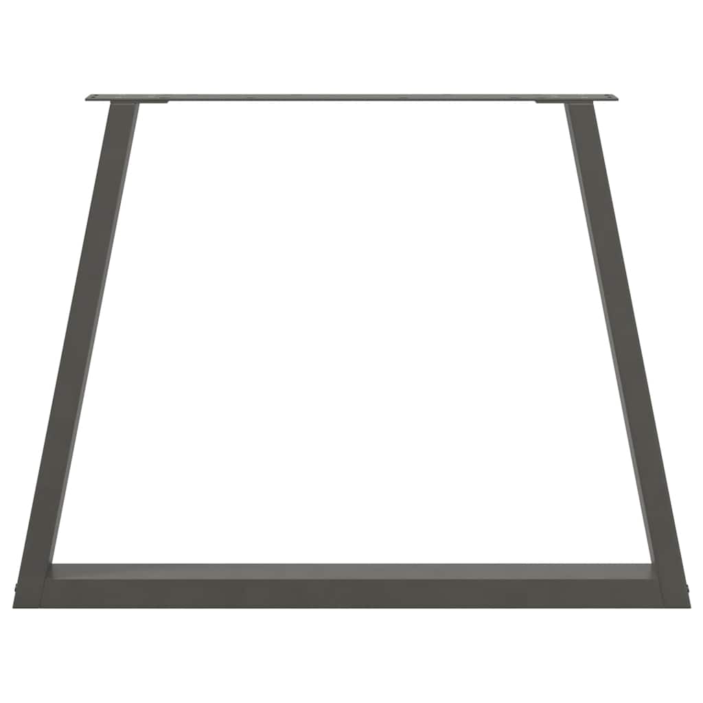 spisebordsben V-formet 2 stk. antracit 100x(72-73,3) cm stål