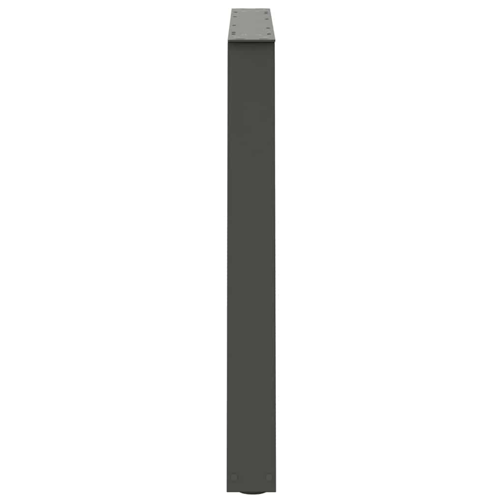 spisebordsben V-formet 2 stk. antracit 100x(72-73,3) cm stål
