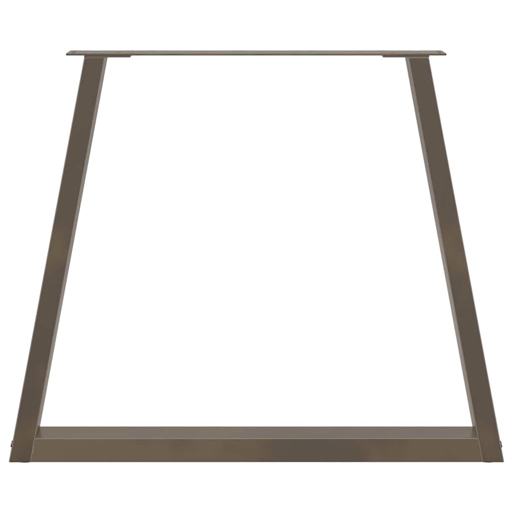 spisebordsben V-formet 3 stk. naturstål 70 x (72-73,3) cm stål