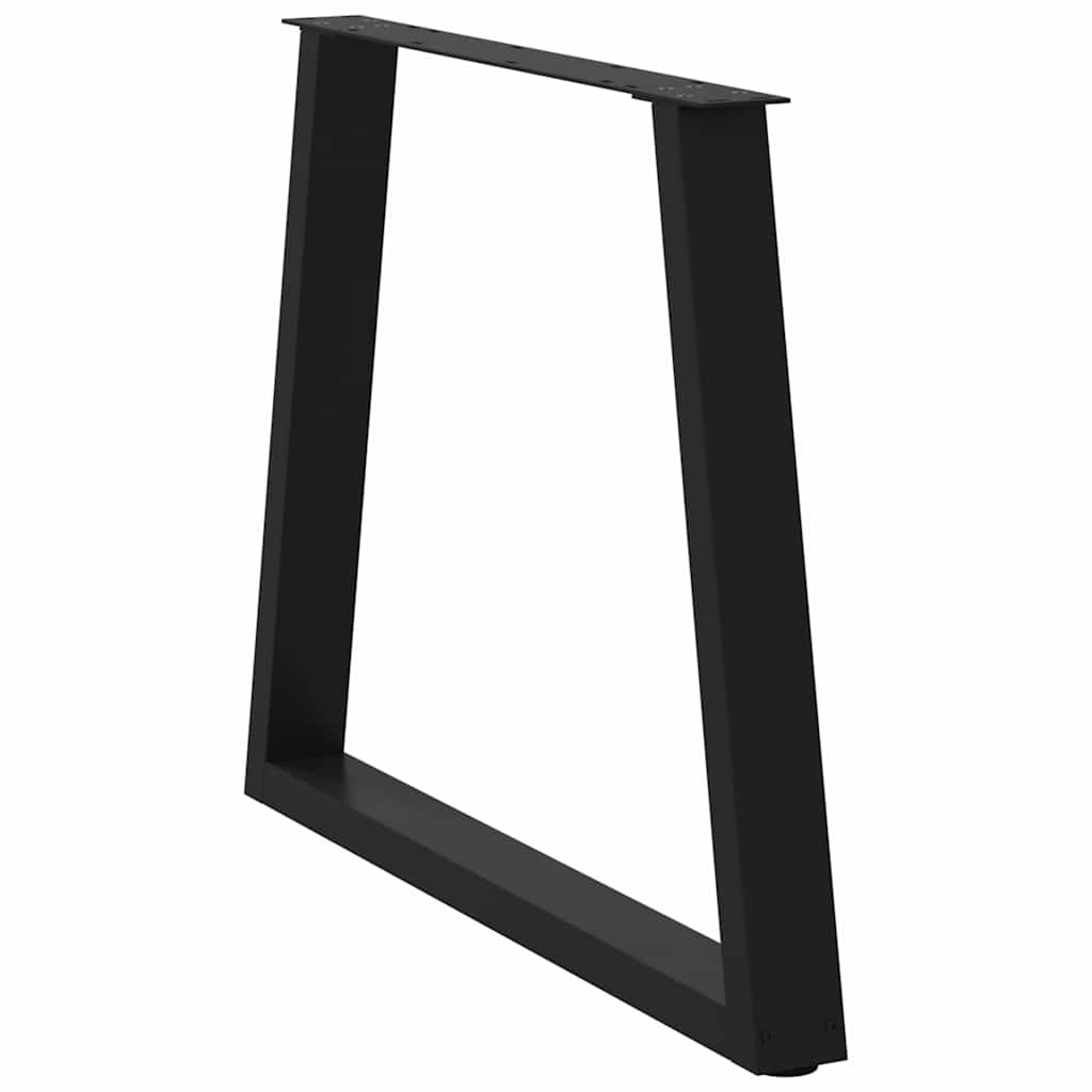 spisebordben V-formet 3 stk. sort 80 x (72-73,3) cm stål