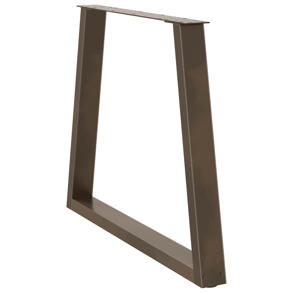 spisebordsben V-formet 3 stk. naturstål 80x(72-73,3) cm stål