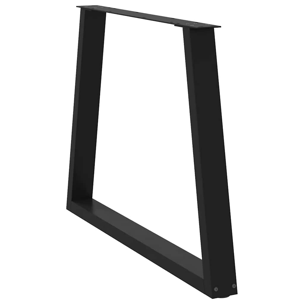 spisebordben V-formet 3 stk. sort 90 x (72-73,3) cm stål