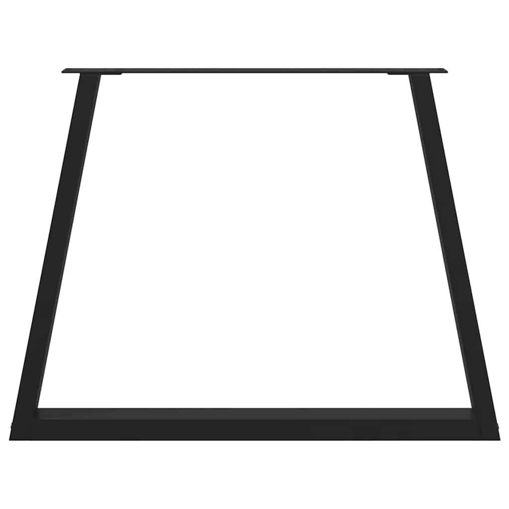 spisebordben V-formet 3 stk. sort 90 x (72-73,3) cm stål