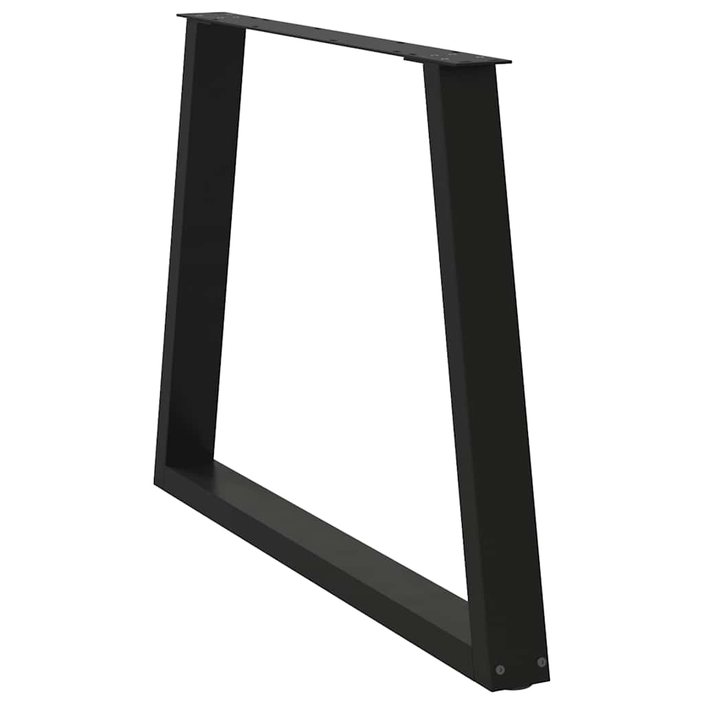 spisebordsben V-formet 3 stk. sort 100x(72-73,3) cm stål