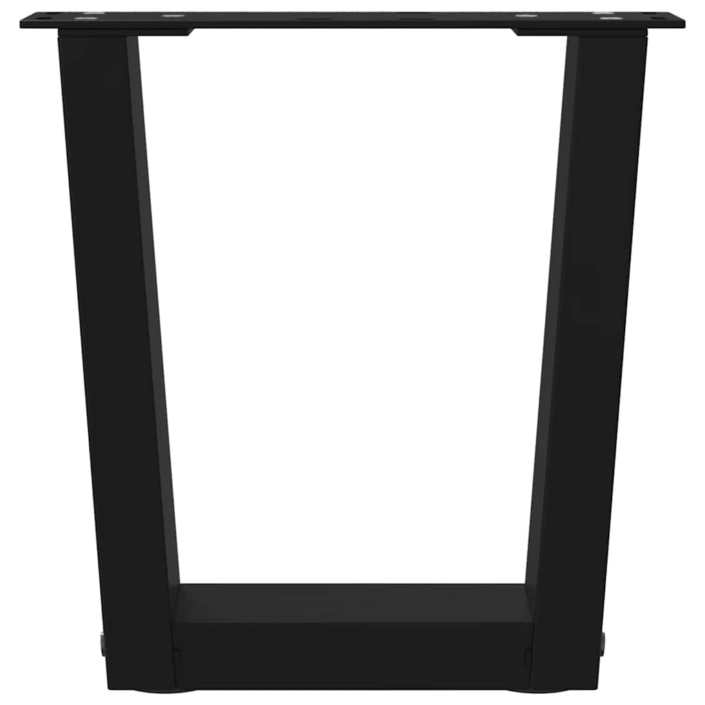 sofabordsben V-formet 2 stk. sort 30x(30-31,3) cm stål