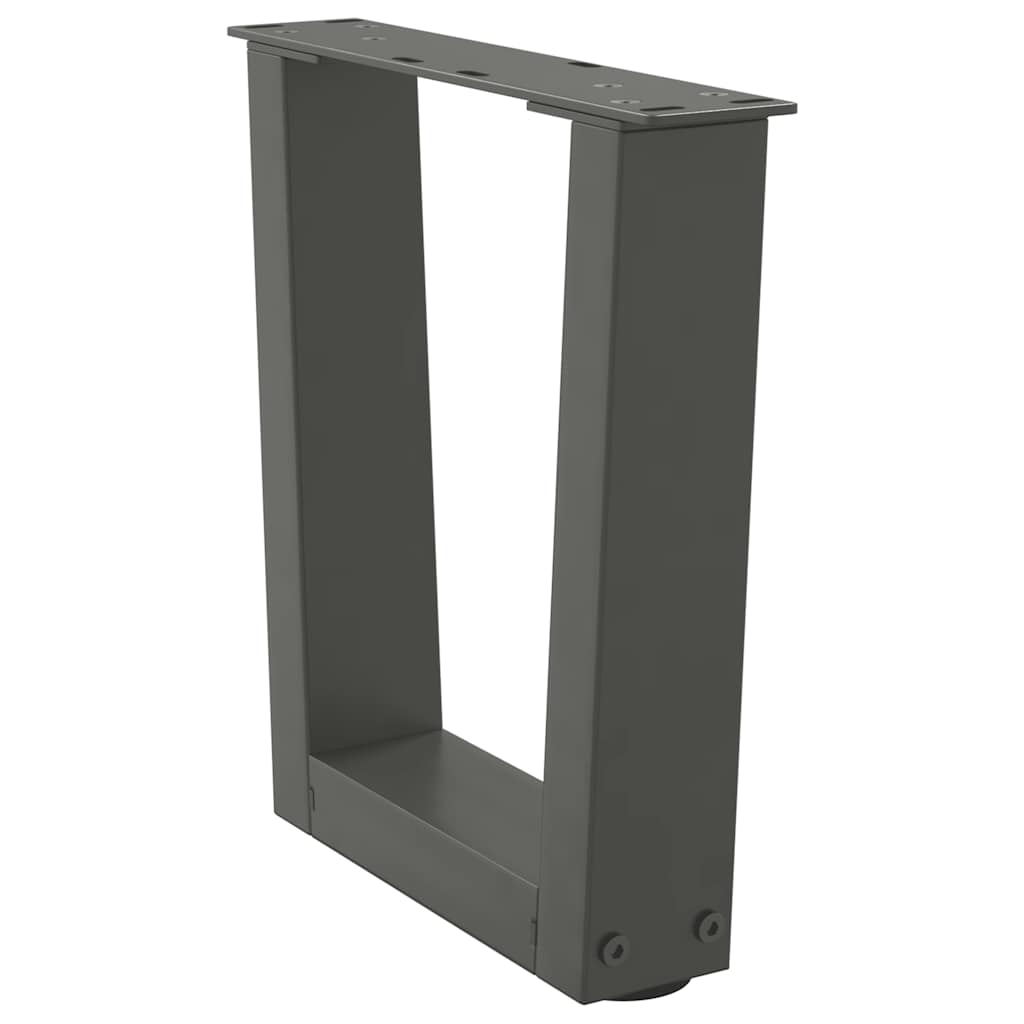 sofabordben V-formet 2 stk. antracit 30x(30-31,3) cm stål