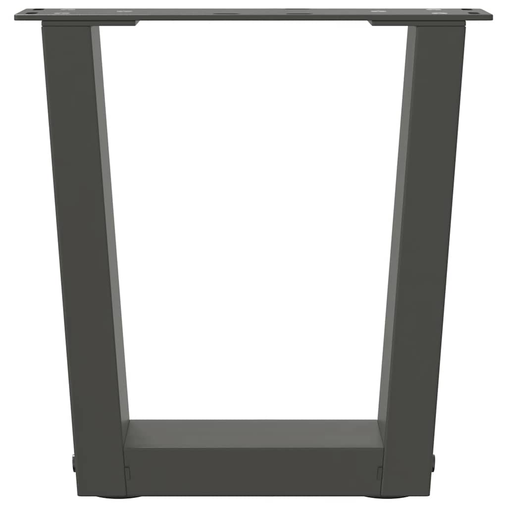 sofabordben V-formet 2 stk. antracit 30x(30-31,3) cm stål
