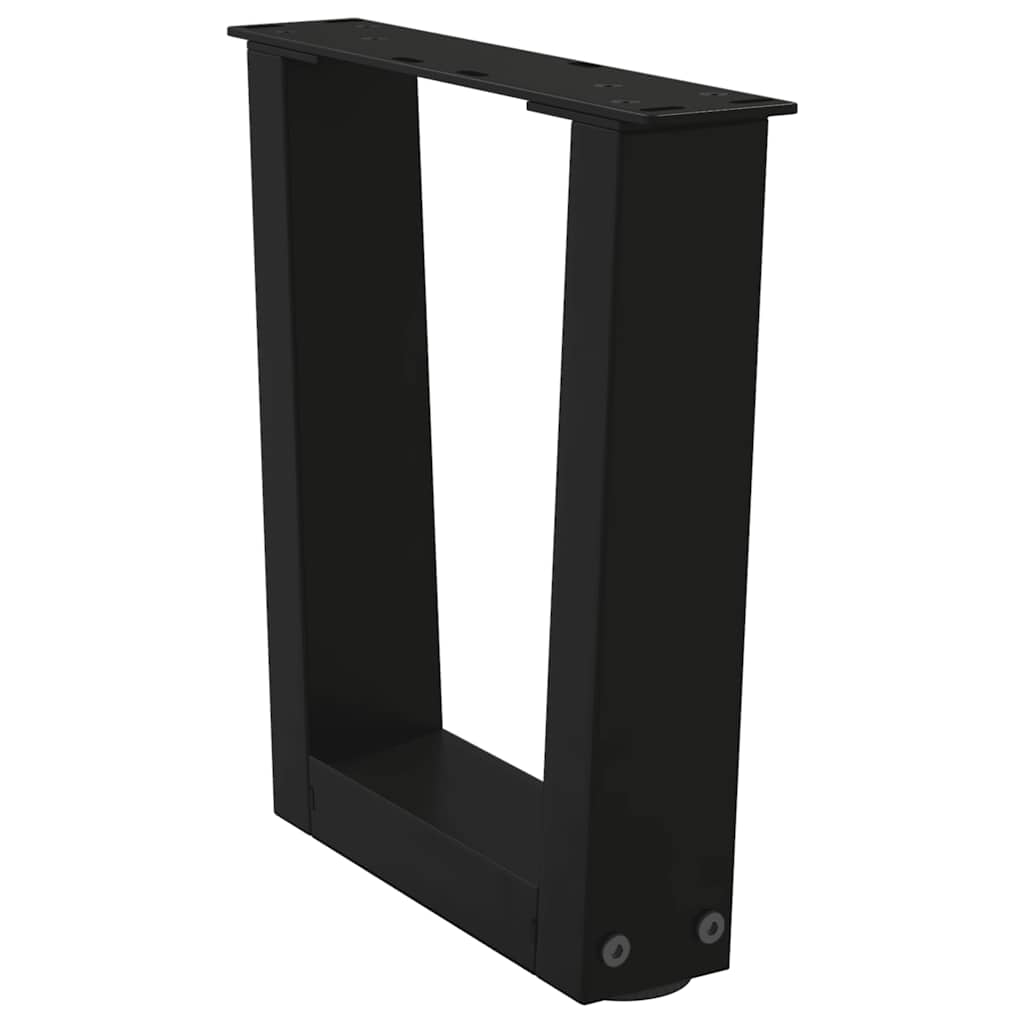 sofabordben V-formet 2 stk. sort 40x(30-31,3) cm stål