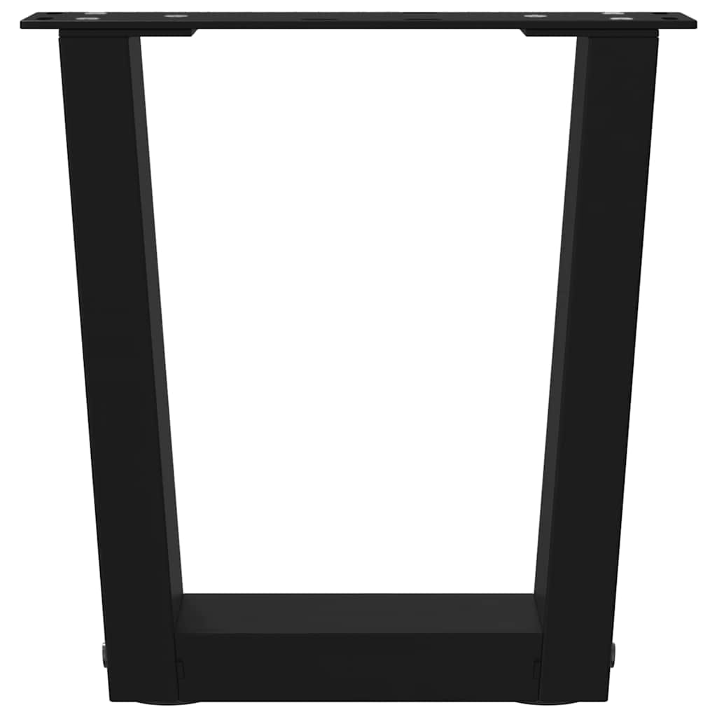 sofabordben V-formet 2 stk. sort 40x(30-31,3) cm stål