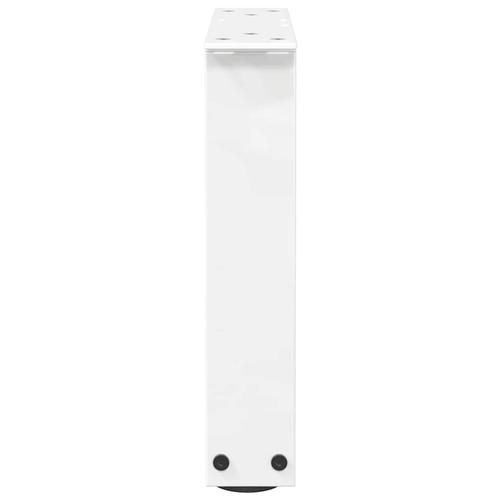sofabordsben V-formet 2 stk. hvid 40x(30-31,3) cm stål