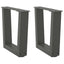 sofabordsben V-formet 2 stk. antracit 40x(30-31,3) cm stål