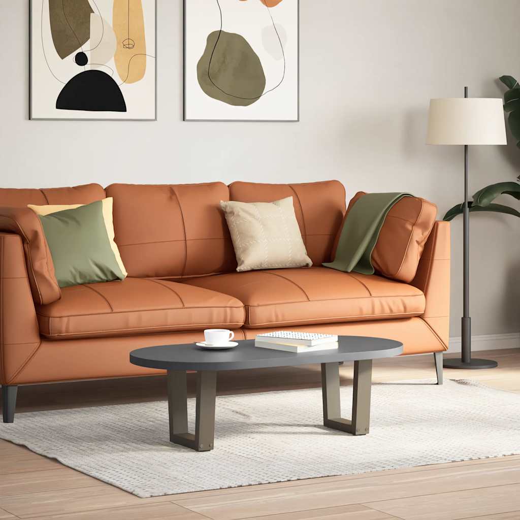 sofabordsben V-formet 2 stk. naturstål 40x(30-31,3) cm stål