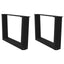 sofabordsben V-formet 2 stk. sort 50x(30-31,3) cm stål