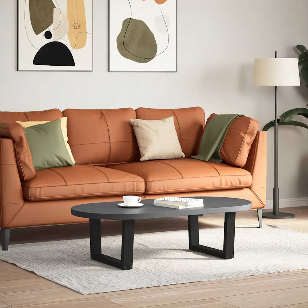 sofabordsben V-formet 2 stk. sort 50x(30-31,3) cm stål
