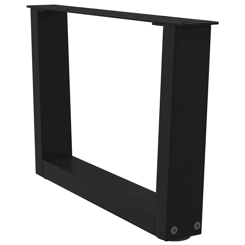 sofabordsben V-formet 2 stk. sort 50x(30-31,3) cm stål