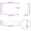 sofabordsben V-formet 2 stk. sort 50x(30-31,3) cm stål