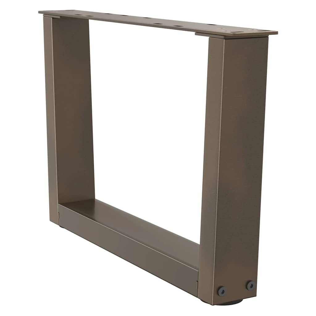 sofabordsben V-formet 2 stk. naturstål 50x(30-31,3) cm stål