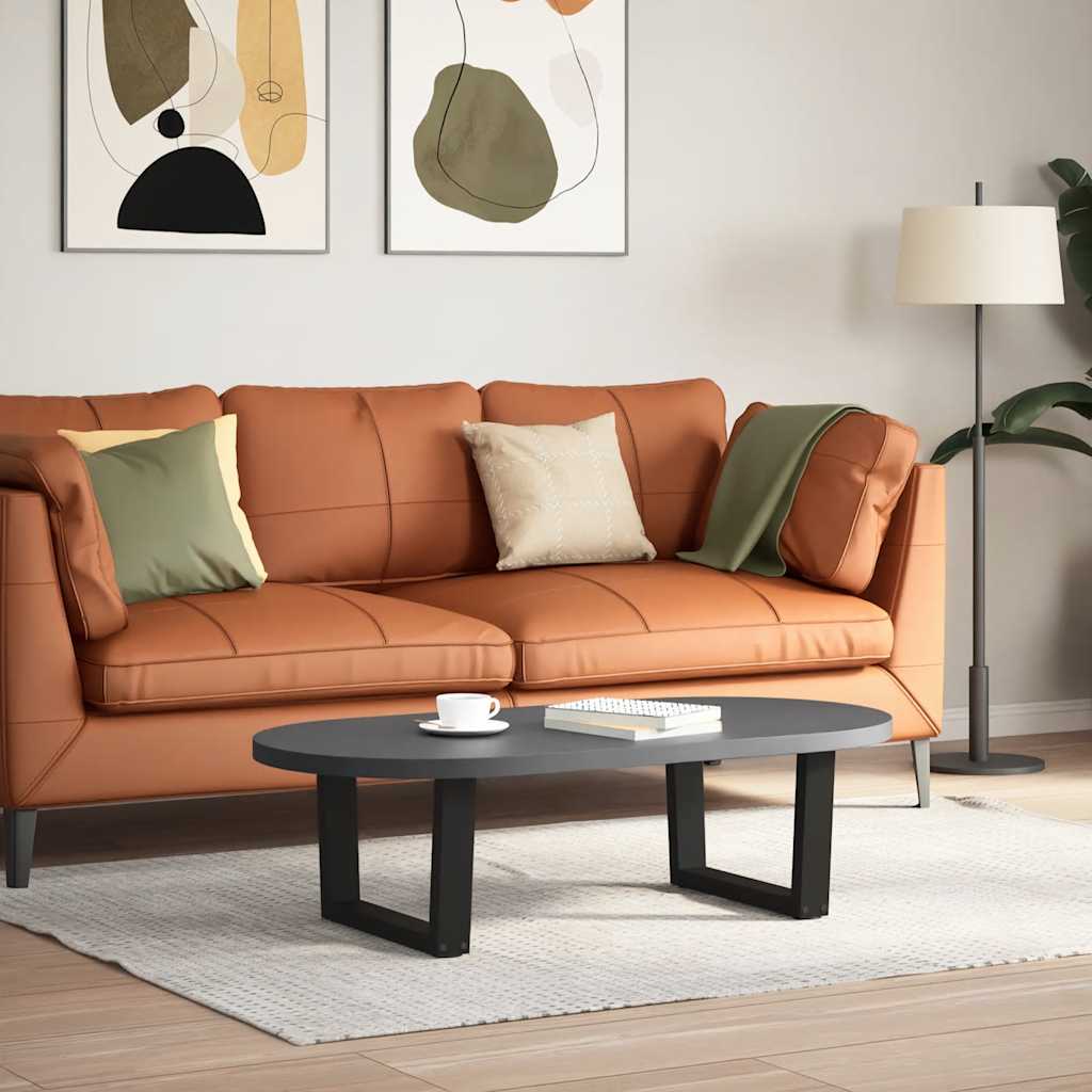 sofabordben V-formet 2 stk. sort 60 x (30-31,3) cm stål