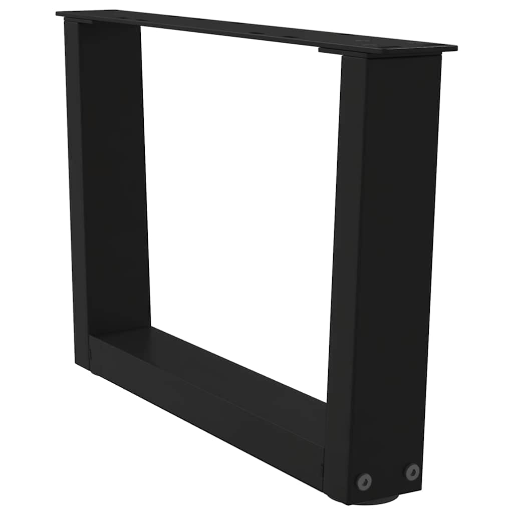 sofabordben V-formet 2 stk. sort 60 x (30-31,3) cm stål