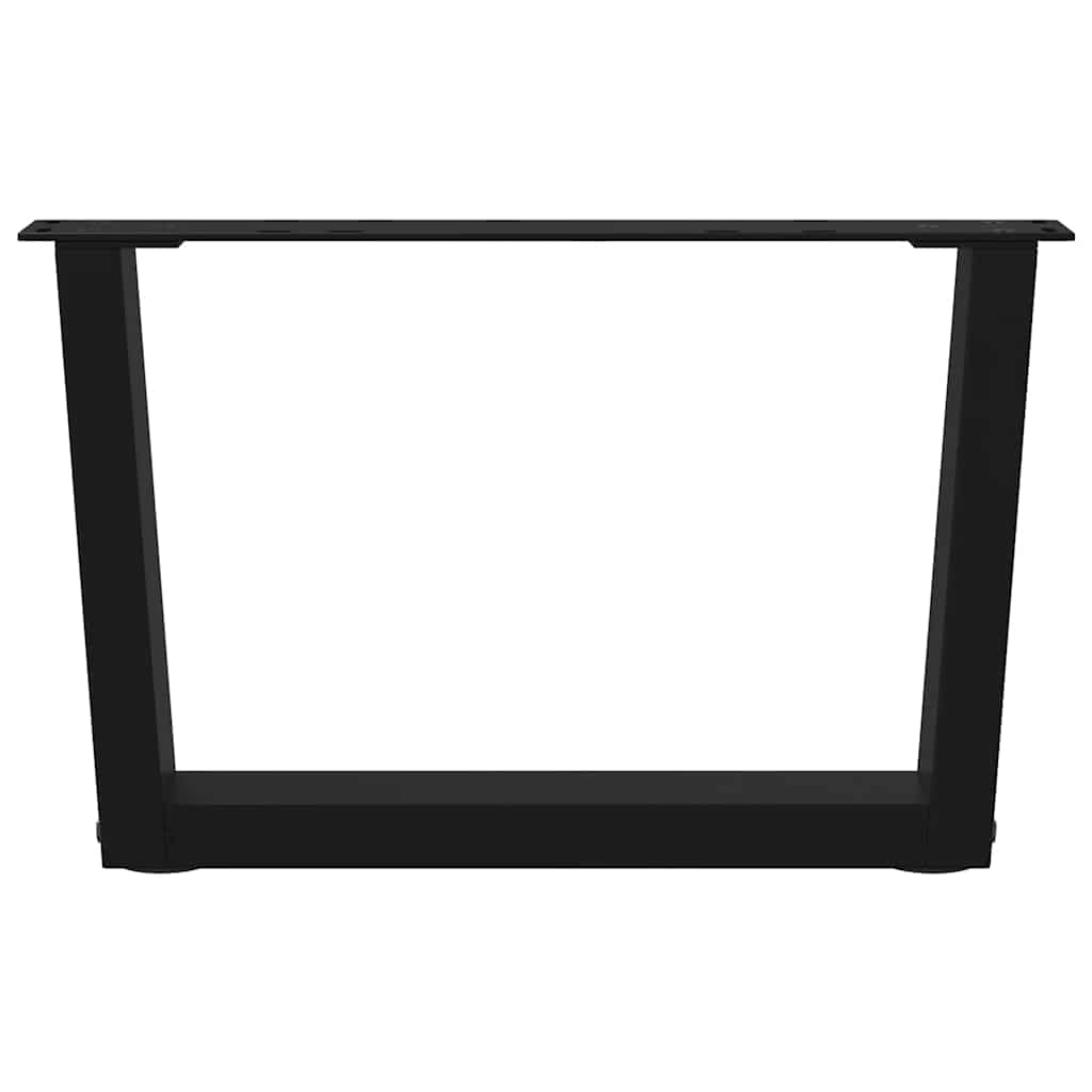 sofabordben V-formet 2 stk. sort 60 x (30-31,3) cm stål