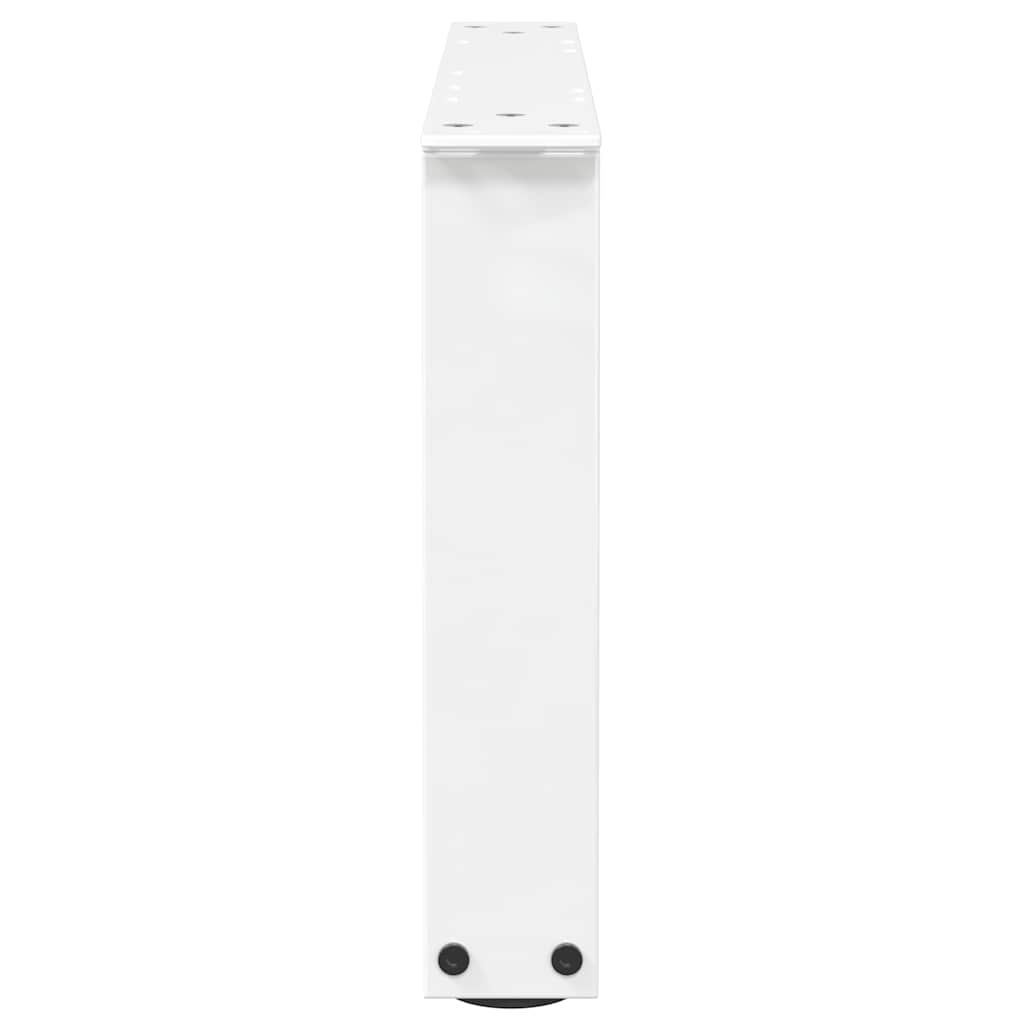 sofabordsben V-formet 2 stk. hvid 60 x (30-31,3) cm stål
