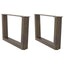 sofabordsben V-formet 2 stk. naturstål 60x(30-31,3) cm stål
