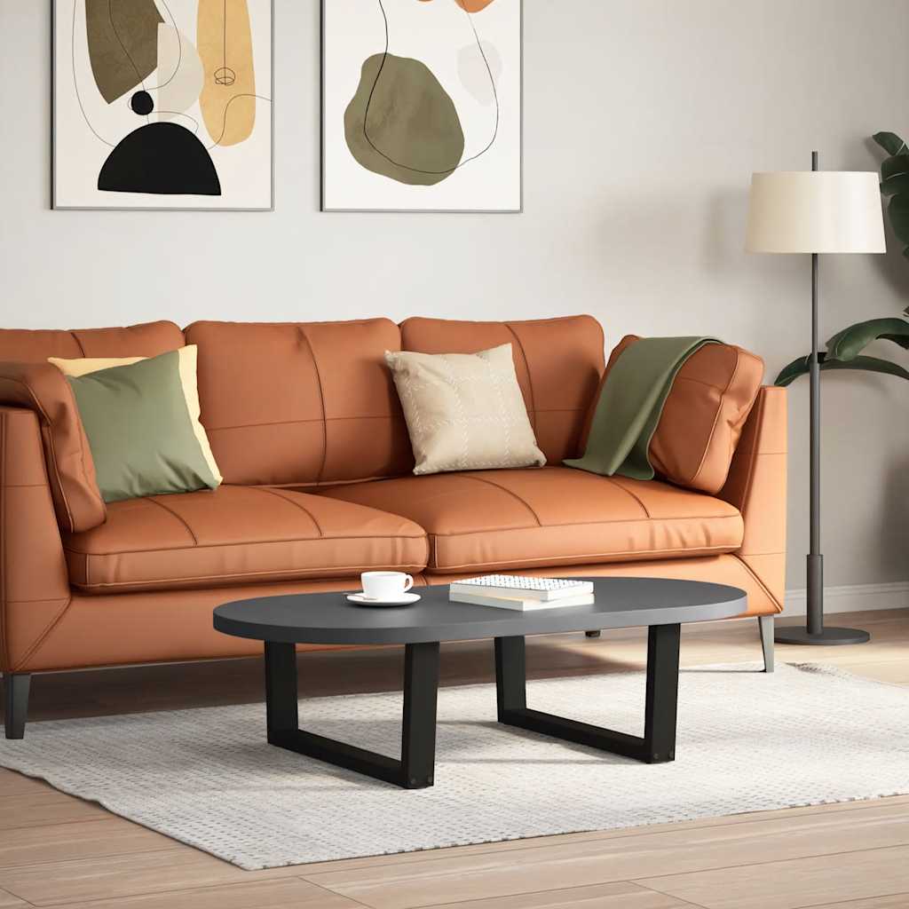 sofabordsben V-formet 2 stk. sort 70 x (30-31,3) cm stål