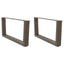 sofabordsben V-formet 2 stk. naturstål 70x(30-31,3) cm stål