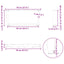 sofabordsben V-formet 2 stk. naturstål 70x(30-31,3) cm stål