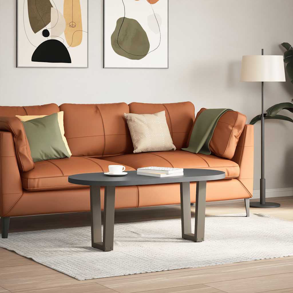 sofabordsben V-formet 2 stk. naturstål 38 x (42-43,3) cm stål