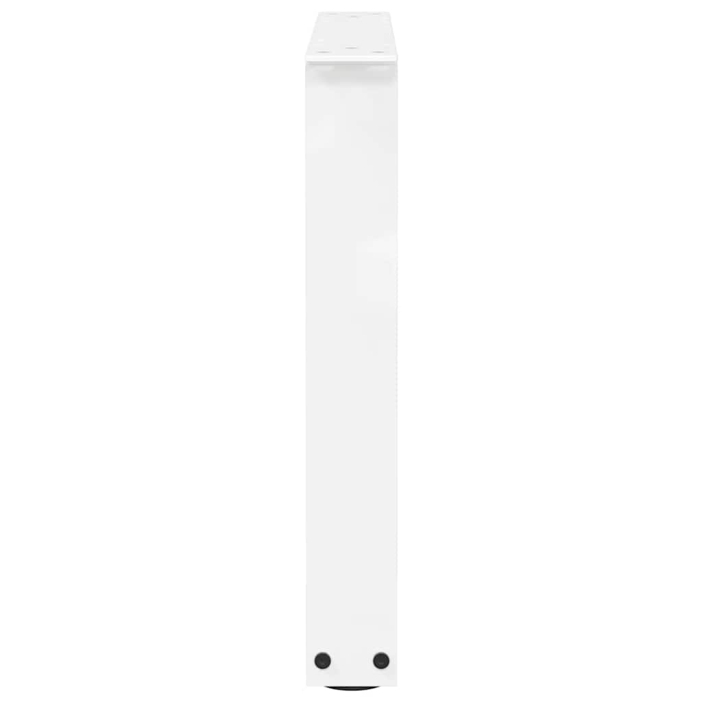 sofabordsben V-formet 2 stk. hvid 50x(42-43,3) cm stål
