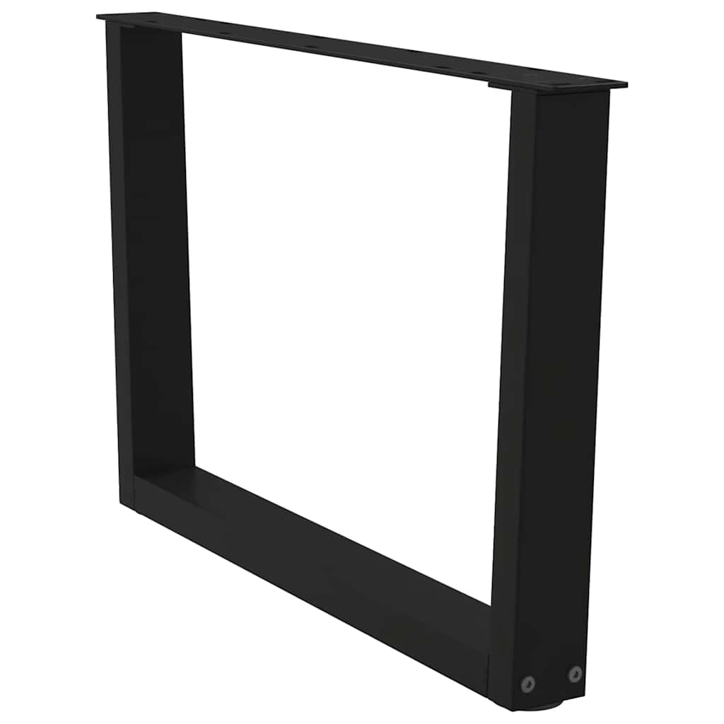 sofabordsben V-formet 2 stk. sort 70 x (42-43,3) cm stål