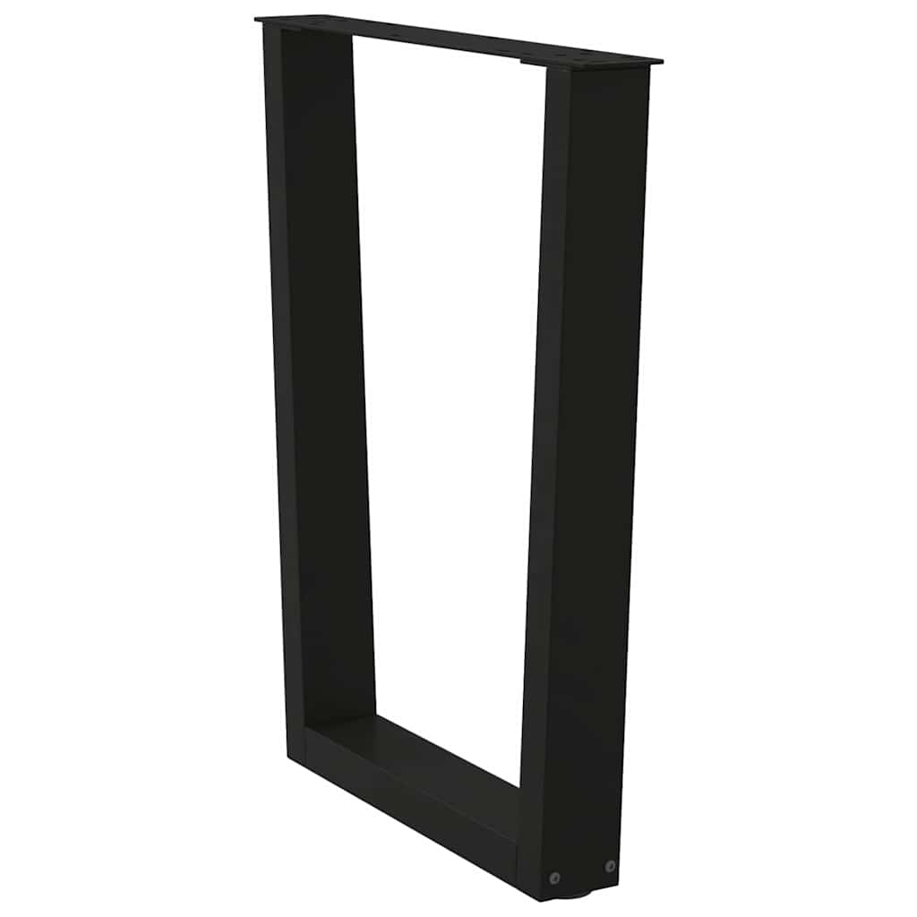 spisebordsben V-formet 2 stk. sort 60 x (72-73,3) cm stål