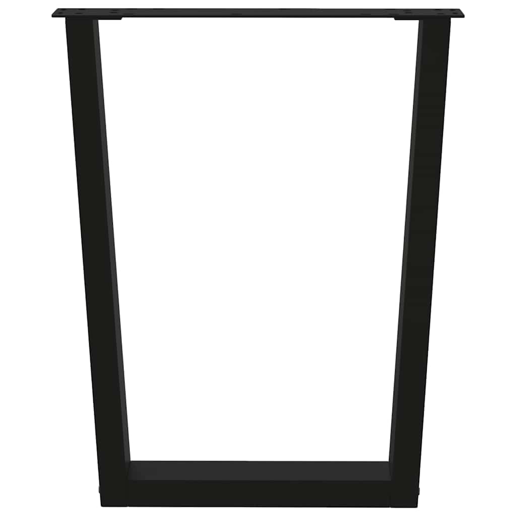 spisebordsben V-formet 2 stk. sort 60 x (72-73,3) cm stål