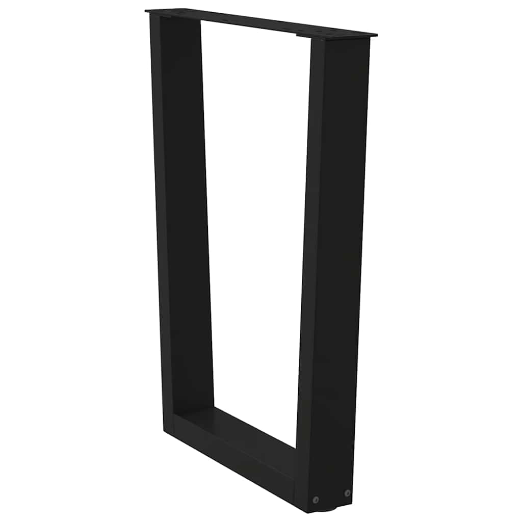spisebordsben V-formet 2 stk. sort 70 x (72-73,3) cm stål