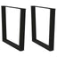 spisebordsben V-formet 2 stk. sort 80 x (72-73,3) cm stål