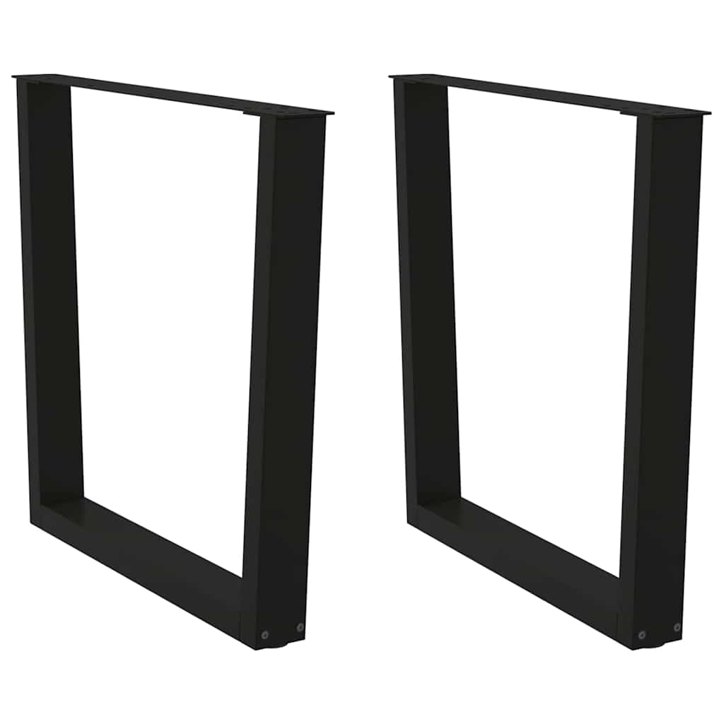 spisebordsben V-formet 2 stk. sort 80 x (72-73,3) cm stål