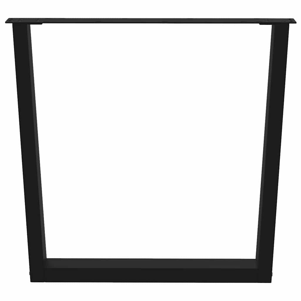 spisebordsben V-formet 2 stk. sort 80 x (72-73,3) cm stål