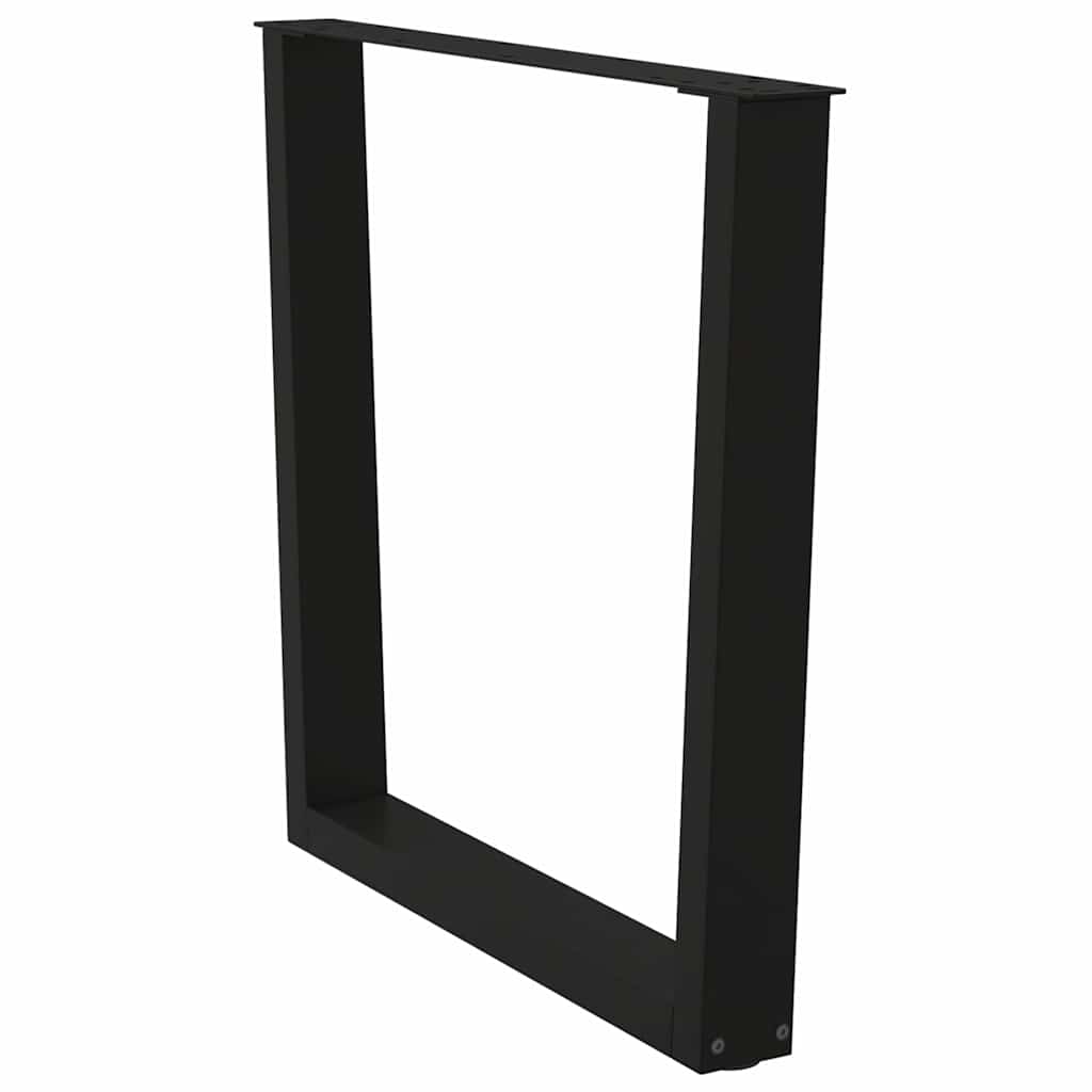 spisebordsben V-formet 2 stk. sort 90 x (72-73,3) cm stål