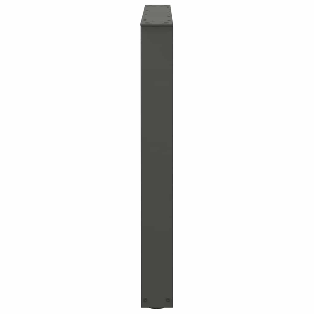 spisebordsben V-formet 2 stk. antracit 90 x (72-73,3) cm stål