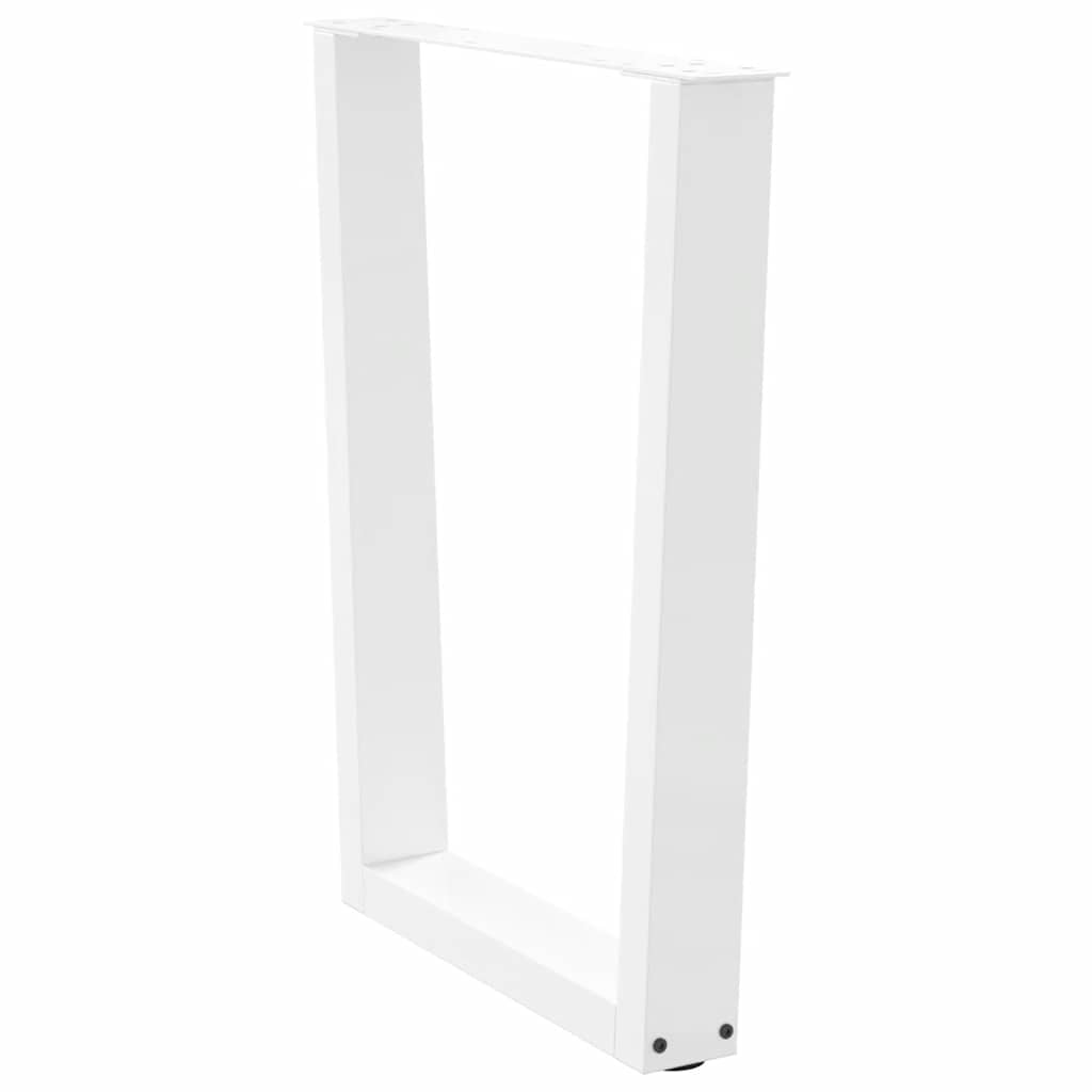 spisebordsben V-formet 3 stk. hvid 70 x (72-73,3) cm stål
