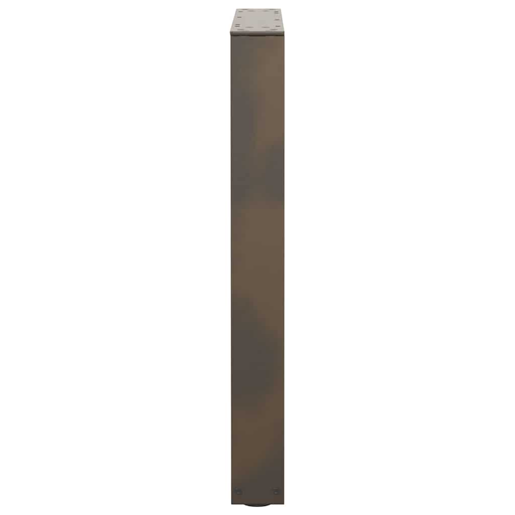 spisebordsben V-formet 3 stk. naturstål 70 x (72-73,3) cm stål