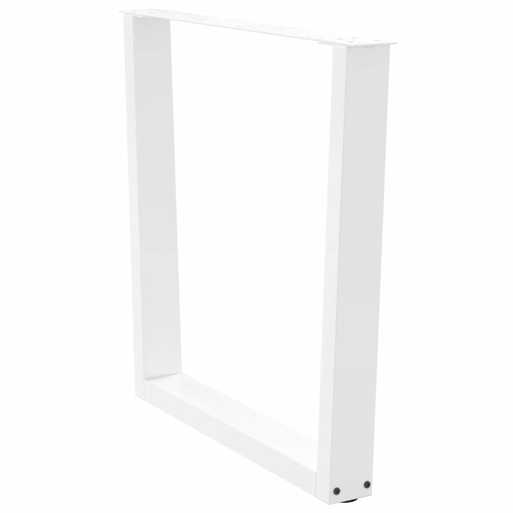 spisebordsben V-formet 3 stk. hvid 90 x (72-73,3) cm stål