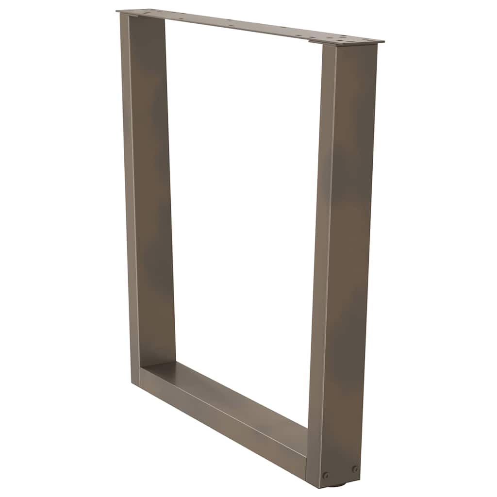 spisebordsben V-formet 3 stk. naturstål 90 x (72-73,3) cm stål