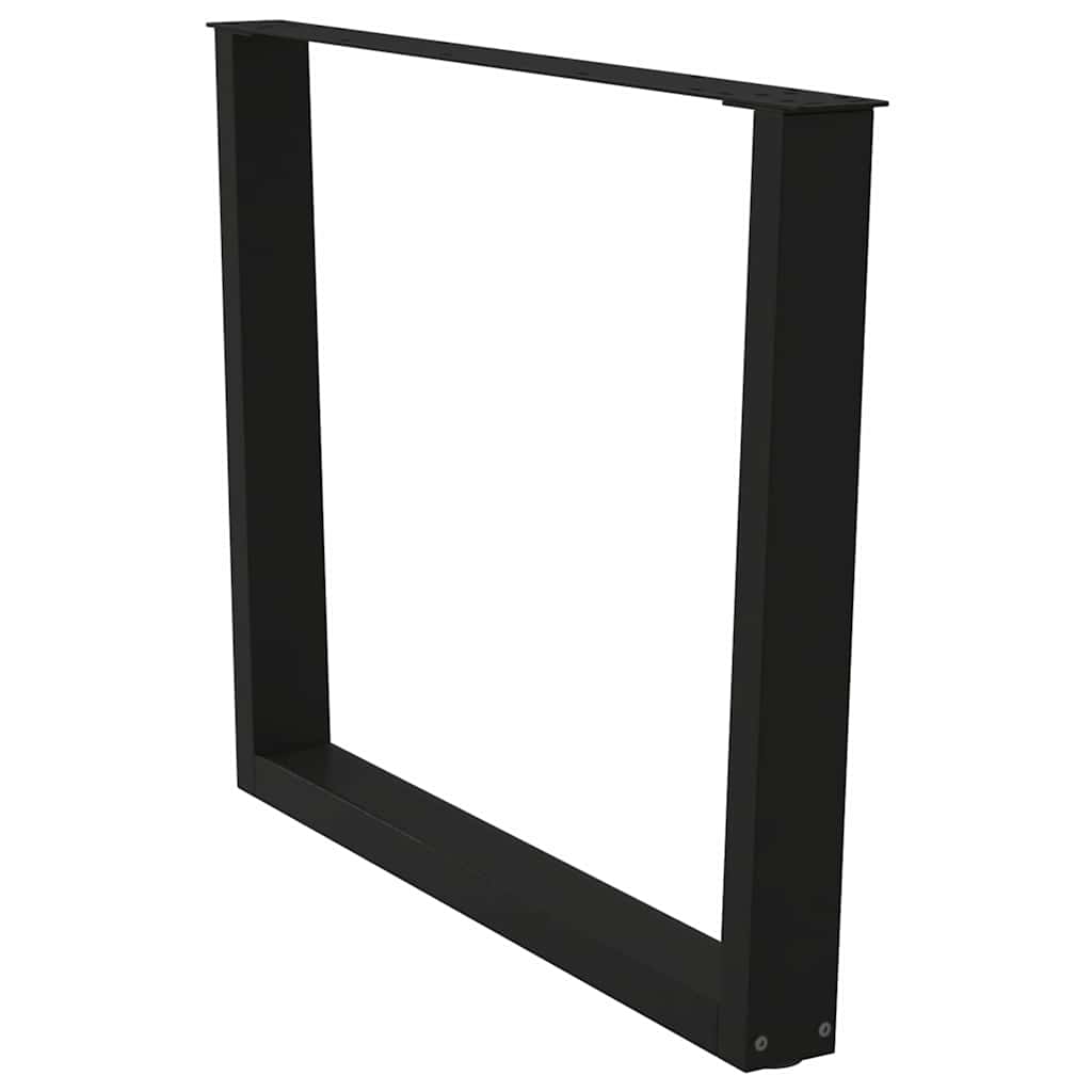 spisebordsben V-formet 3 stk. sort 100x(72-73,3) cm stål