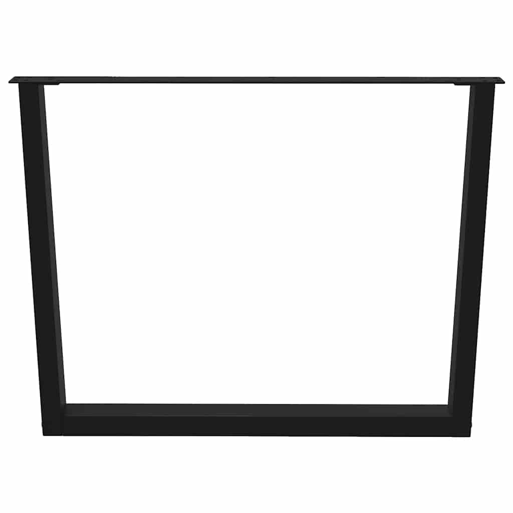 spisebordsben V-formet 3 stk. sort 100x(72-73,3) cm stål