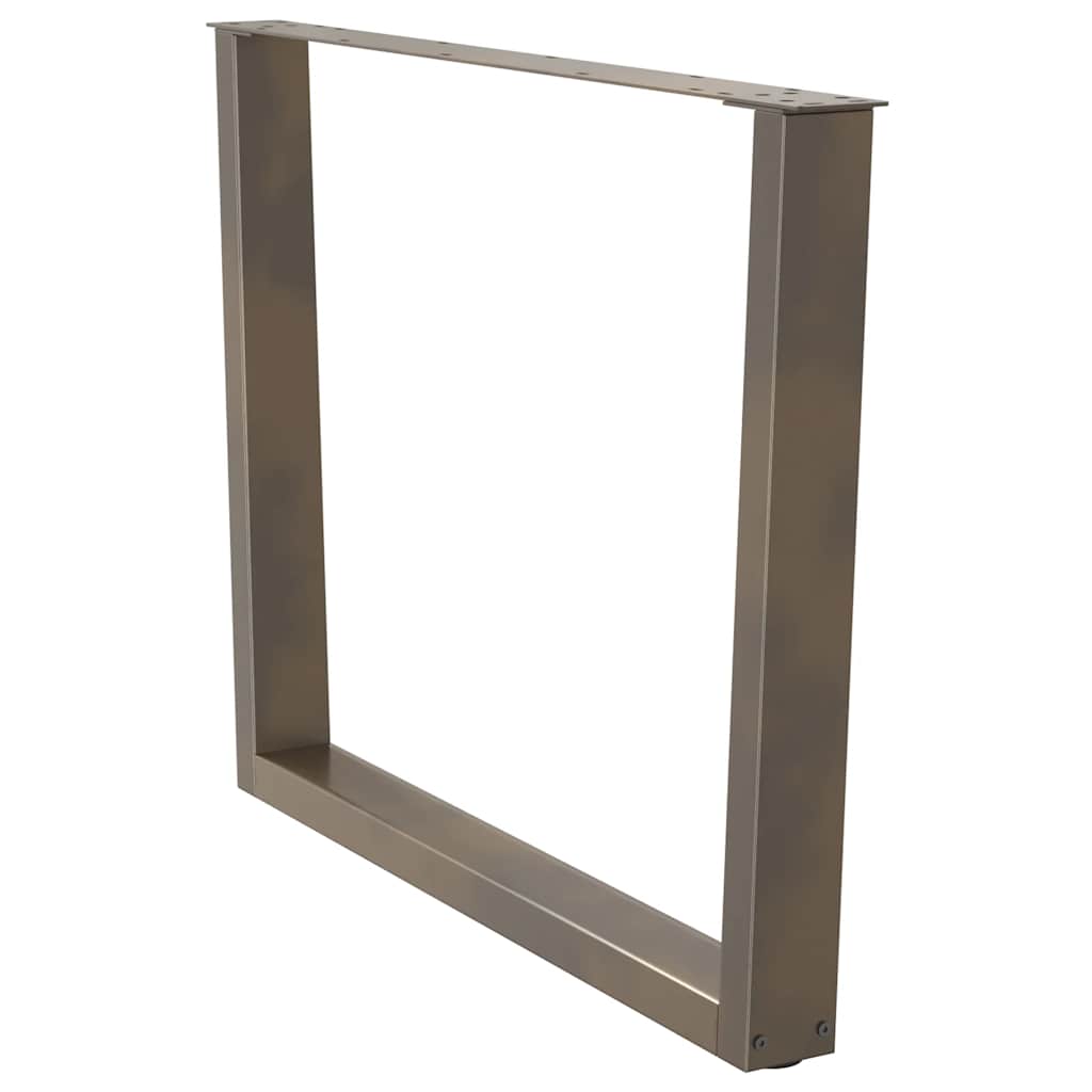 spisebordben V-formet 3 stk. naturstål 100x(72-73,3) cm stål