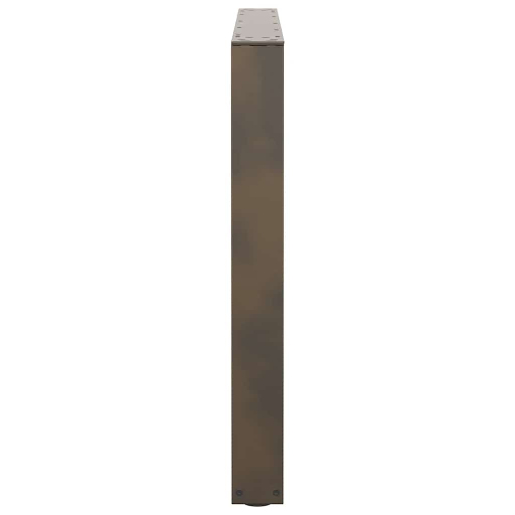 spisebordben V-formet 3 stk. naturstål 100x(72-73,3) cm stål