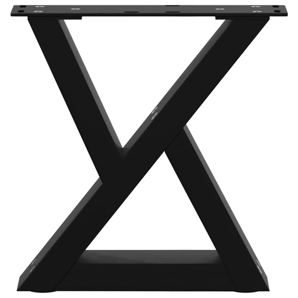 sofabordsben 2 stk. sort 30x(30-31,3) cm stål