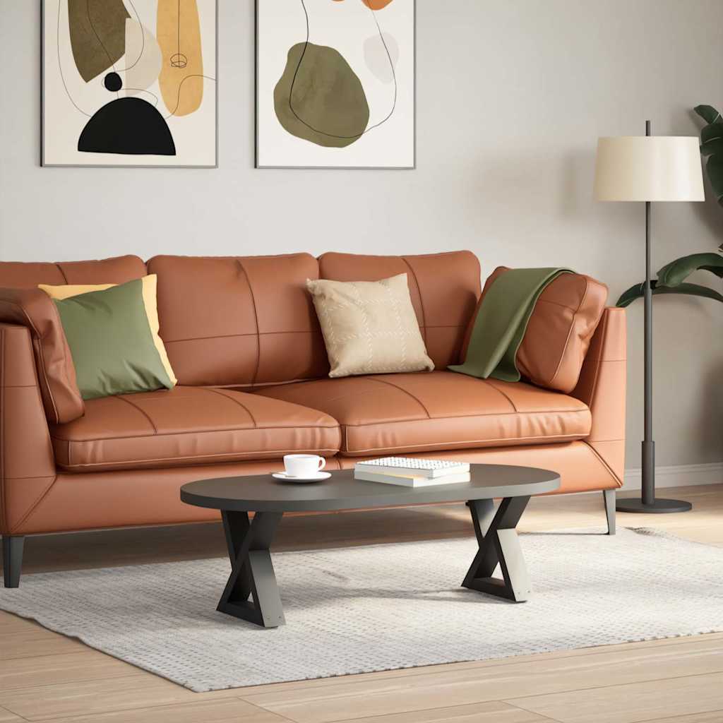 sofabordsben 2 stk. antracit 30x(30-31,3) cm stål